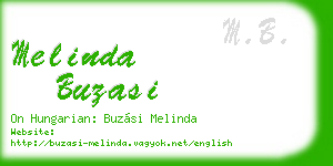 melinda buzasi business card