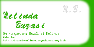 melinda buzasi business card